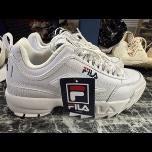 New Fila Disruptor II Womens  Size 10 Womans White Sneakers